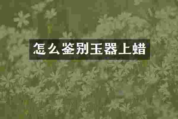 怎么鉴别玉器上蜡