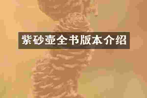 紫砂壶全书版本介绍