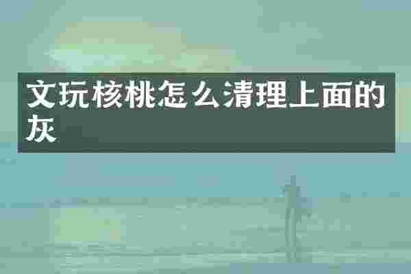 文玩核桃怎么清理上面的灰