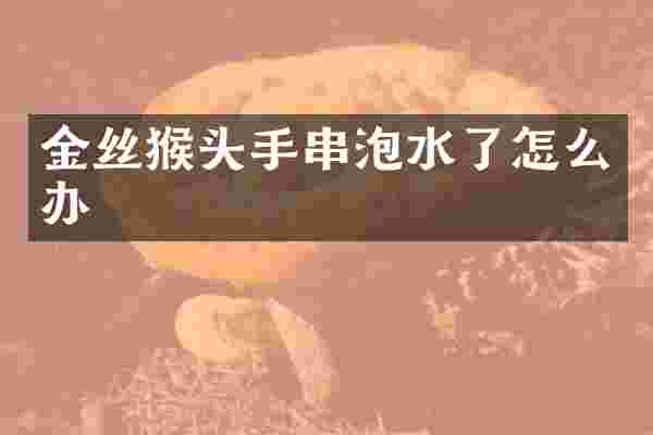 金丝猴头手串泡水了怎么办
