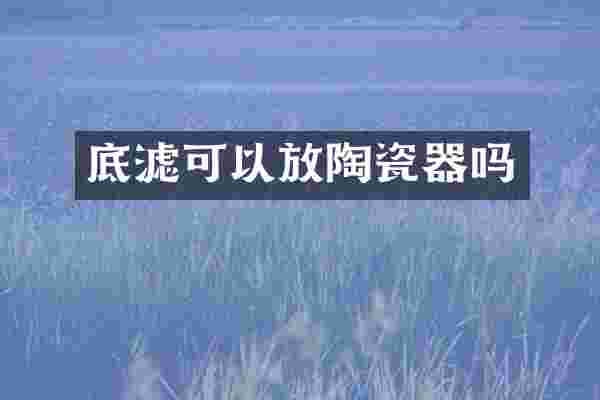 底滤可以放陶瓷器吗
