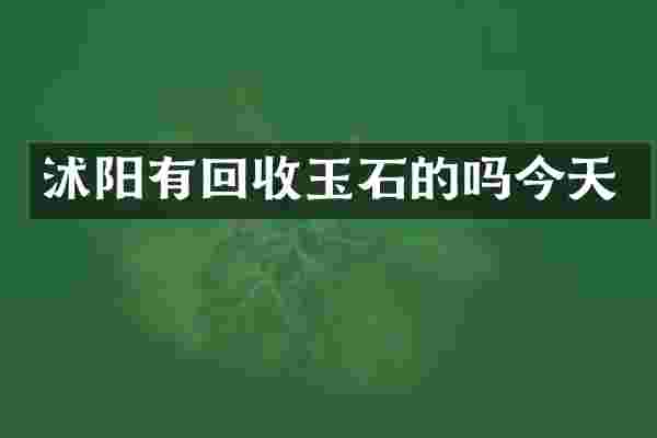 沭阳有回收玉石的吗今天
