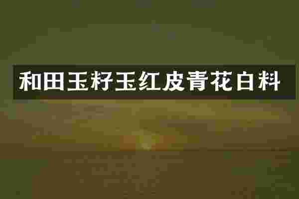 和田玉籽玉红皮青花白料