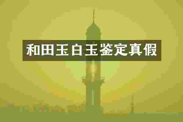 和田玉白玉鉴定真假