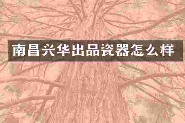 南昌兴华出品瓷器怎么样
