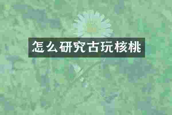 怎么研究古玩核桃