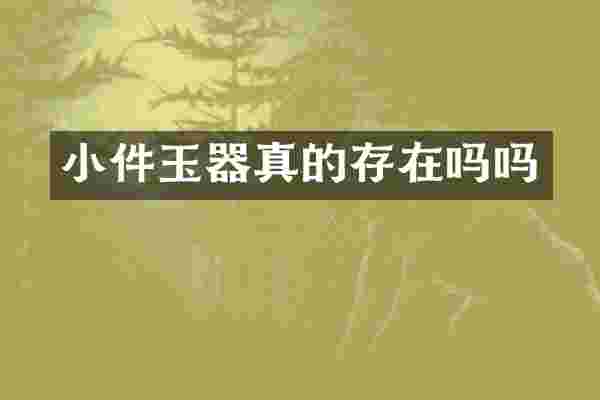 小件玉器真的存在吗吗