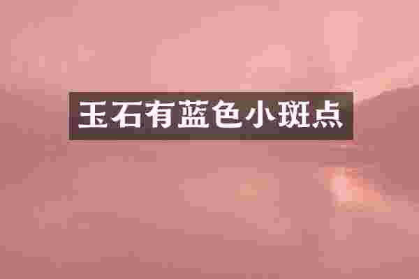 玉石有蓝色小斑点