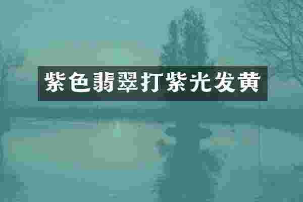 紫色翡翠打紫光发黄