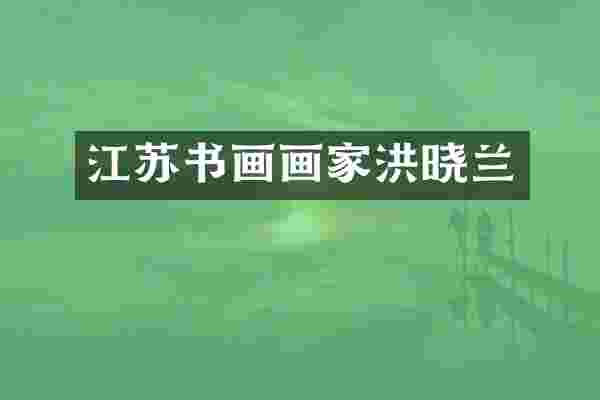 江苏书画画家洪晓兰