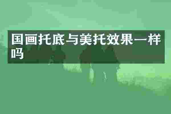 国画托底与美托效果一样吗