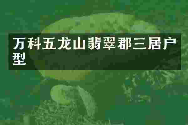 万科五龙山翡翠郡三居户型