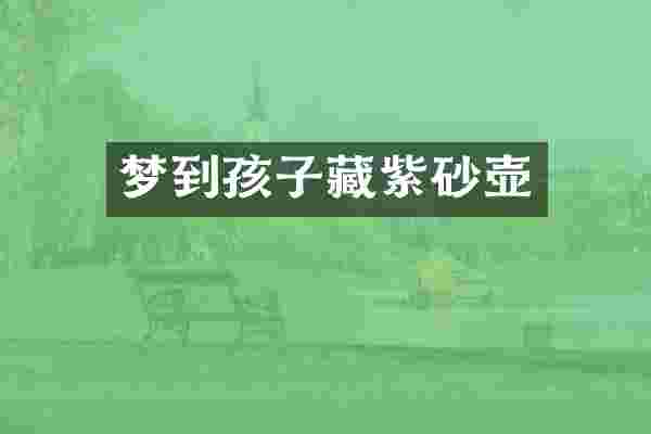 梦到孩子藏紫砂壶