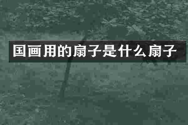 国画用的扇子是什么扇子