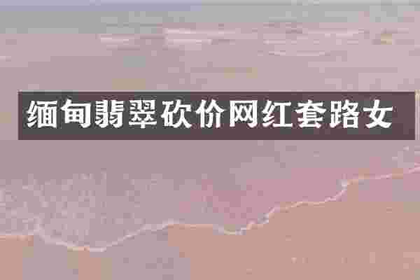 缅甸翡翠砍价网红套路女