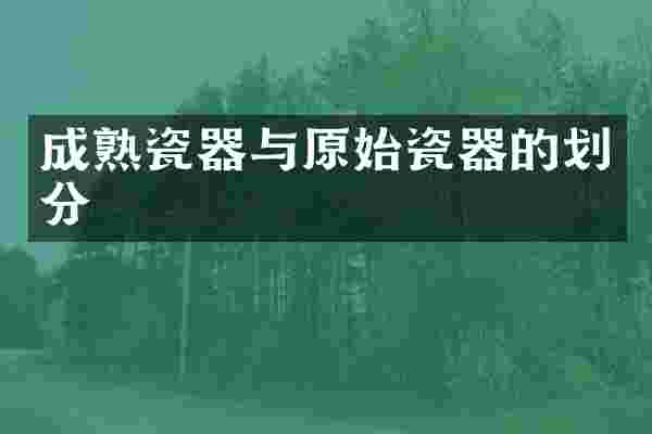 成熟瓷器与原始瓷器的划分