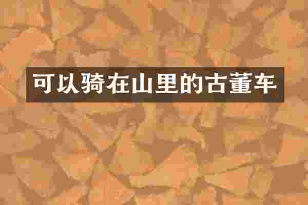 可以骑在山里的古董车