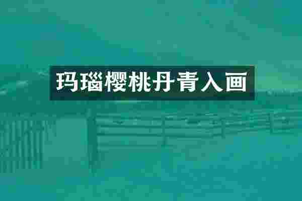 玛瑙樱桃丹青入画