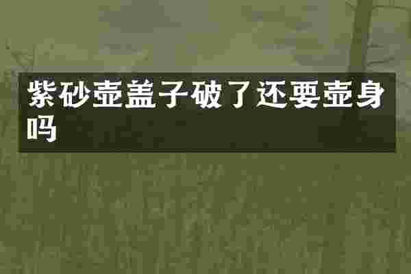 紫砂壶盖子破了还要壶身吗