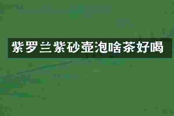 紫罗兰紫砂壶泡啥茶好喝