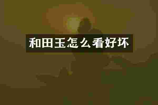 和田玉怎么看好坏