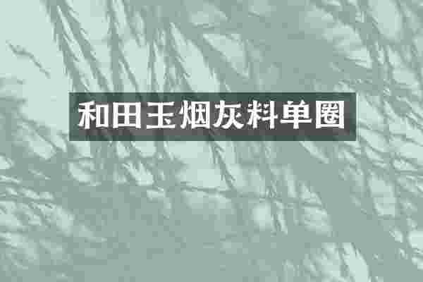 和田玉烟灰料单圈