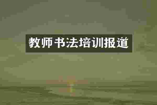 教师书法培训报道
