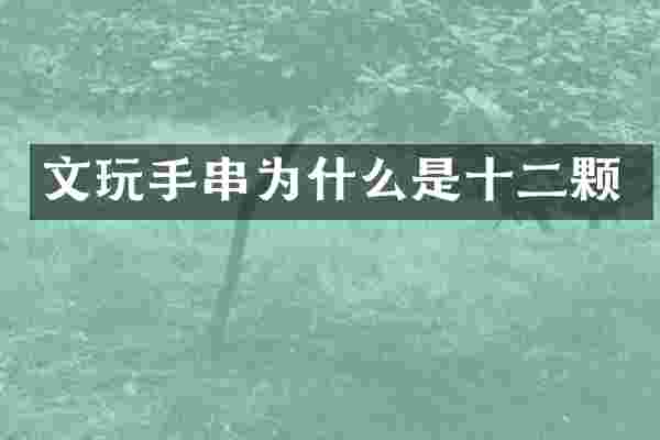 文玩手串为什么是十二颗