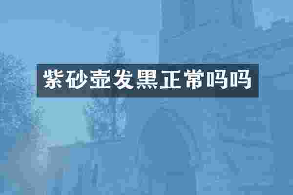 紫砂壶发黑正常吗吗