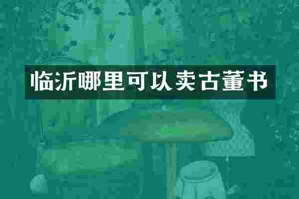 临沂哪里可以卖古董书