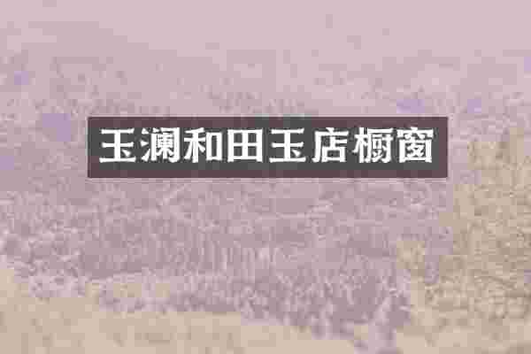 玉澜和田玉店橱窗
