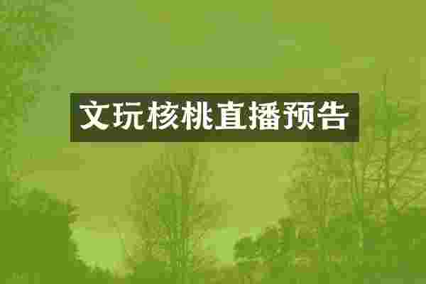 文玩核桃直播预告