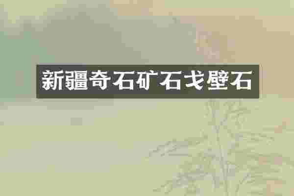 新疆奇石矿石戈壁石