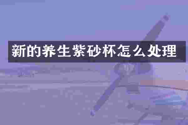 新的养生紫砂杯怎么处理