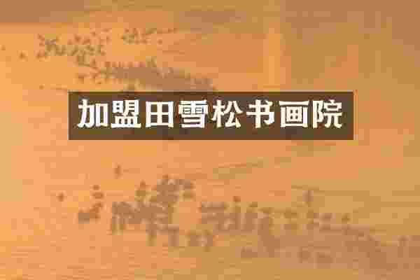 加盟田雪松书画院