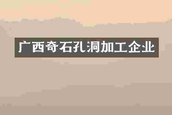广西奇石孔洞加工企业