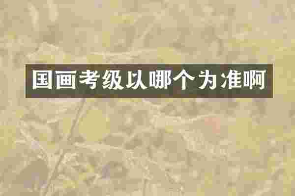 国画考级以哪个为准啊