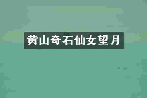 黄山奇石仙女望月