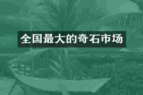 全国最大的奇石市场