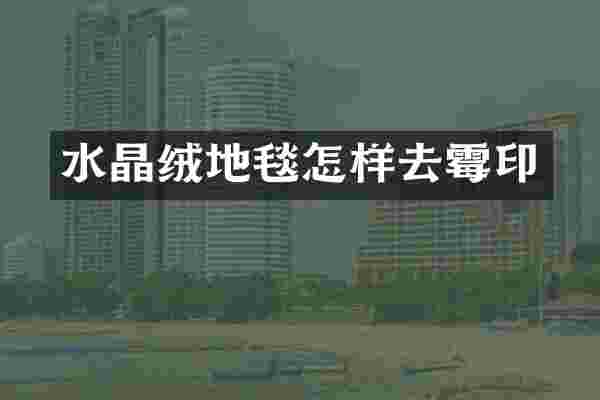 水晶绒地毯怎样去霉印