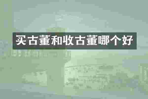 买古董和收古董哪个好