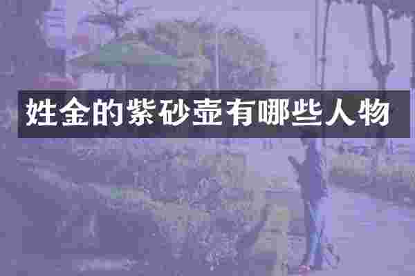 姓金的紫砂壶有哪些人物