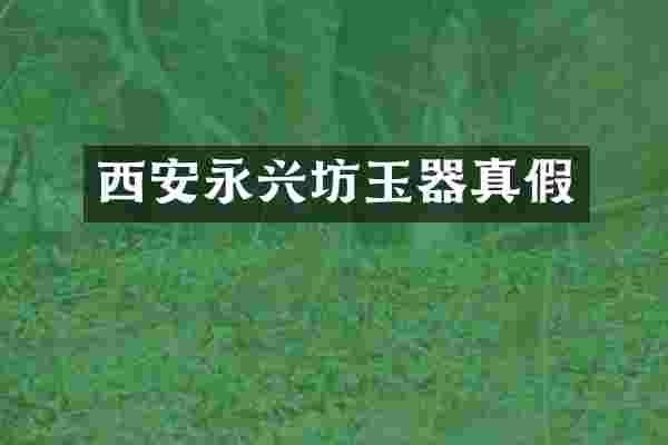 西安永兴坊玉器真假