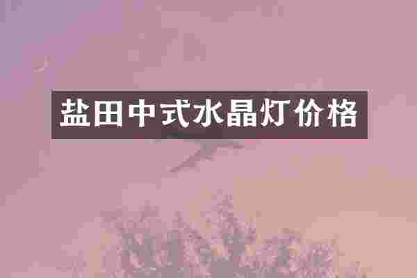 盐式水晶灯价格