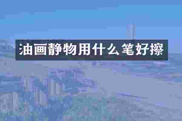 油画静物用什么笔好擦