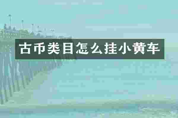 古币类目怎么挂小黄车