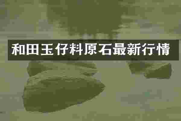 和田玉仔料原石最新行情