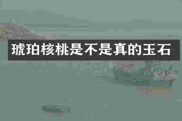 琥珀核桃是不是真的玉石