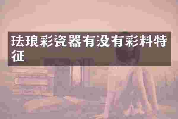 珐琅彩瓷器有没有彩料特征