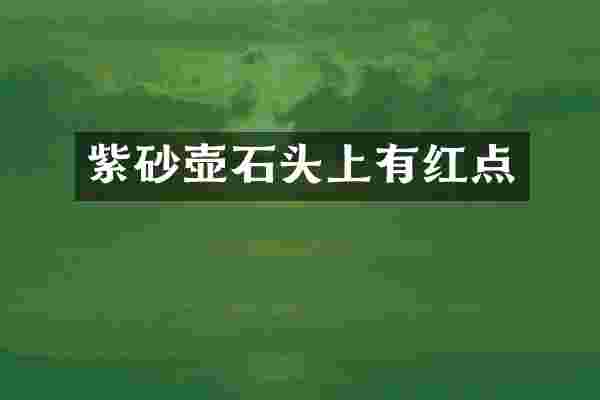 紫砂壶石头上有红点